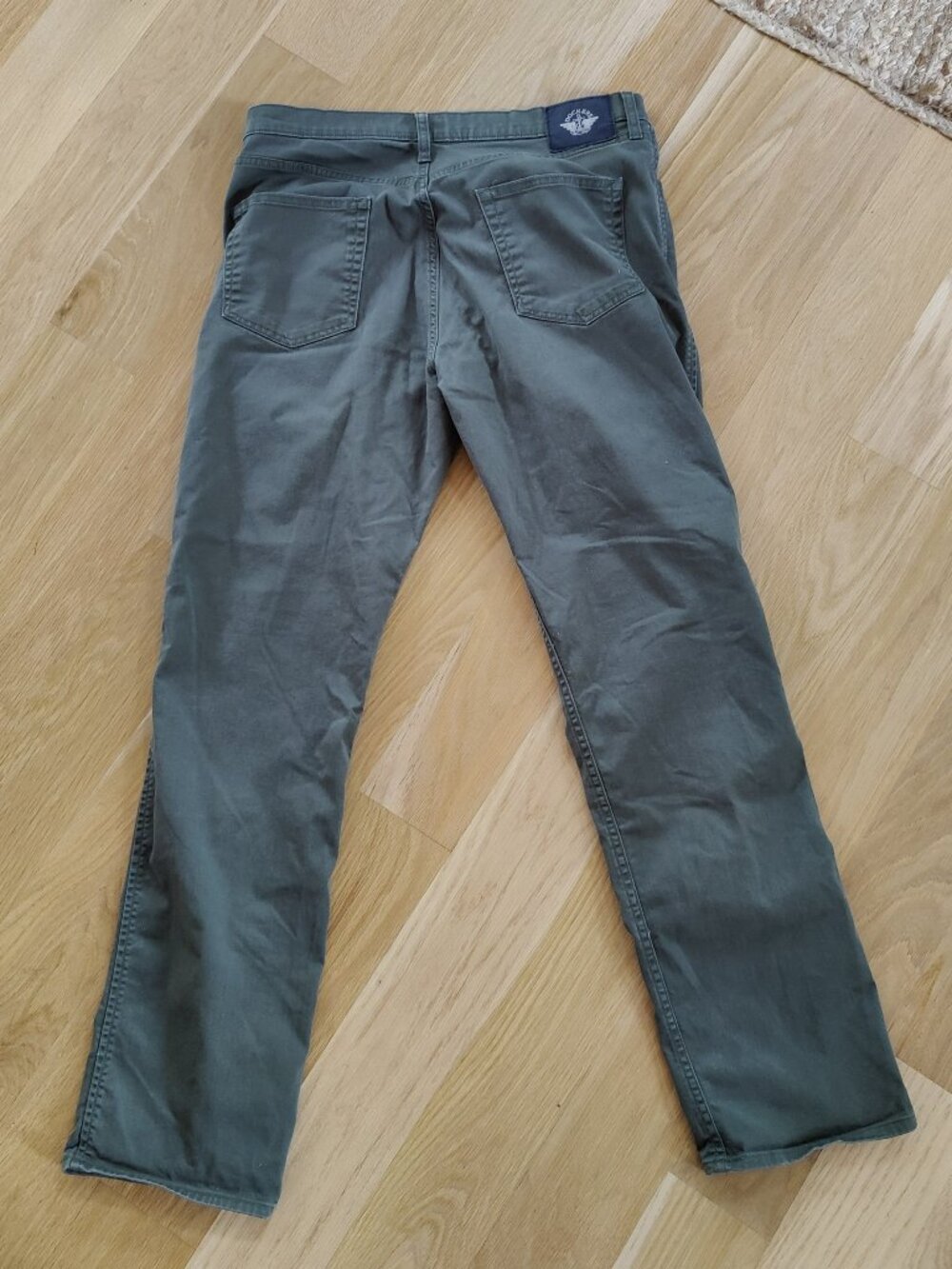 Dockers Straight Fit 34x34 Flat Front Olive Green Khakis